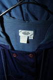 c90's Marithé François Girbaud - satin blue hooded shirt