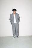 80-90’s wool suit 2-pieces in concrete ice gray color