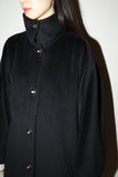 80-90’s Max Mara - wool 2-way neck coat with charming gold buttons