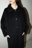 80-90’s Max Mara - wool 2-way neck coat with charming gold buttons