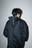 c70's Soviet Union Military - nylon hooded jacket in original black