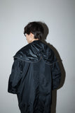 c70's Soviet Union Military - nylon hooded jacket in original black