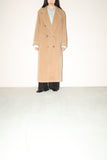 80's Max Mara - wool double breasted chesterfield coat