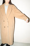 80's Max Mara - wool double breasted chesterfield coat