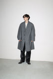 -1950’s BURBERRYS PARIS - wool "anomaly" extra-wide single coat