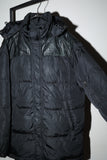 c00’s PRADA SPORT - goose down jacket with leather yoke, detachable hood