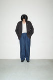 70-80’s Italian label - denim tuck wide trousers
