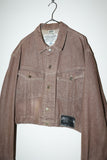 c90's EU AVIREX - cropped brown denim jacket