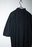 c90's EU label - rayon pleat design oversized shirt
