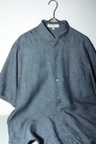 80's Salvatore Ferragamo - shiny linen shirt