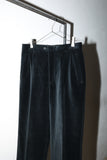 80's cotton velvet tuck trousers