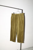 80's cotton velvet tuck trousers