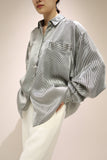 80's rayon satin oversized blouse