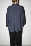 80-90's German label rayon/silk pleated front blouse