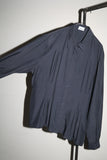 80-90's German label rayon/silk pleated front blouse