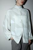 80-90's EU label - rayon geometrical pattern blouse