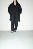 c90's Danish label - linen double breasted oversized coat