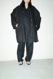 c90's Danish label - linen double breasted oversized coat