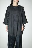 c80's German label - linen pleated front oversized pullover