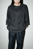 c80's German label - linen pleated front oversized pullover