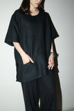 90-00's EU label - linen/rayon loose  pullover top