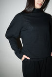 c60's wool puff sleeve knit pullover