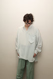 c00’s EMPORIO ARMANI - sheer oversized pullover shirt with attached chest pocket