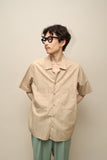 c70's German label - cotton big chest pocket stripe shirt