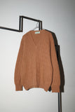 80-90's shetland wool v-neck cable knit sweater