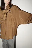 80's dolman sleeve glossy rayon shirt