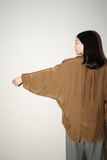 80's dolman sleeve glossy rayon shirt