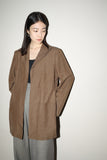 80-90's JAEGER - silk/linen boxy buttonless jacket