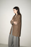80-90's JAEGER - silk/linen boxy buttonless jacket