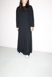 c80’s Scandinavian label - amazing gabardine maxi length solid dress