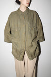 C70's linen oversized half sleeve shirt from Austria