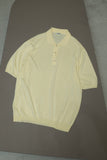 c80's MALO - pastel yellow knit polo