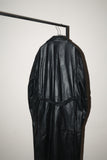 00's leather minimal zip-up coat