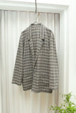 80-90’s Italian label - light weight cotton plaid pattern relaxed tailored jacket