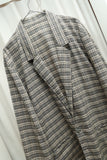80-90’s Italian label - light weight cotton plaid pattern relaxed tailored jacket