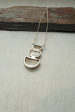 old silver 925 "imperfection" necklaces