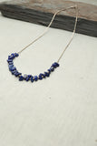silver "with quiet blue" necklaces