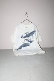 80's both side "whales" printed t-shirt