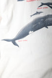 80's both side "whales" printed t-shirt