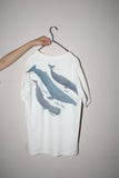 80's both side "whales" printed t-shirt