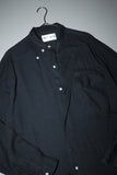 80's European label - rayon asymmetrical design front shirt