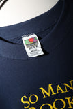 90-00's cotton print sweat "so many books...so little time"