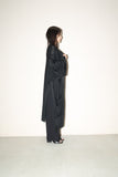 c80's ALAÏA - rayon/nylon hi-gauge knit long cardigan-coat