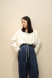 90’s ANN DEMEULEMEESTER - draping rayon pullover shirt