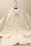 80’s CLAUDE MONTANA - cotton stitch-worked dress shirt