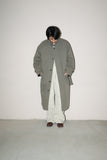 90-00's cotton hi-neck, belted oversized coat